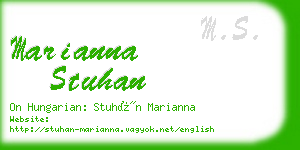 marianna stuhan business card